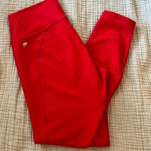 Red leggings